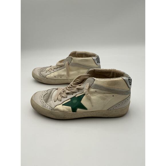 Golden Goose White Leather Mid Star Sneaker Size 8 - Picture 2 of 6